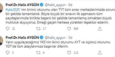 ÖSYM Başkanı Aygün'den 'YKS' açıklaması