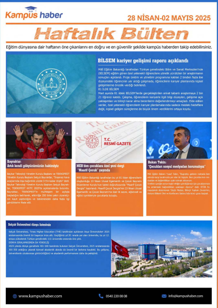 Kampüs Haber 28 Nisan-02 Mayıs