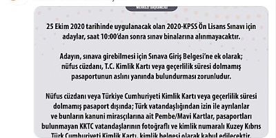 ÖSYM'den 2020-KPSS adaylarına 'saat' uyarısı
