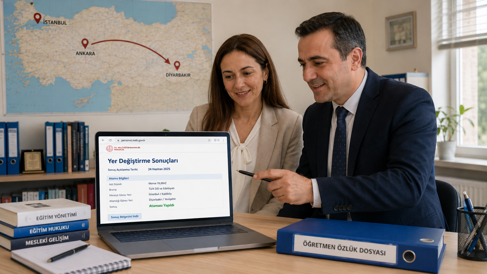 Öğretmenlerin İller Arası Yer Değiştirme Sonuçları Açıklandı