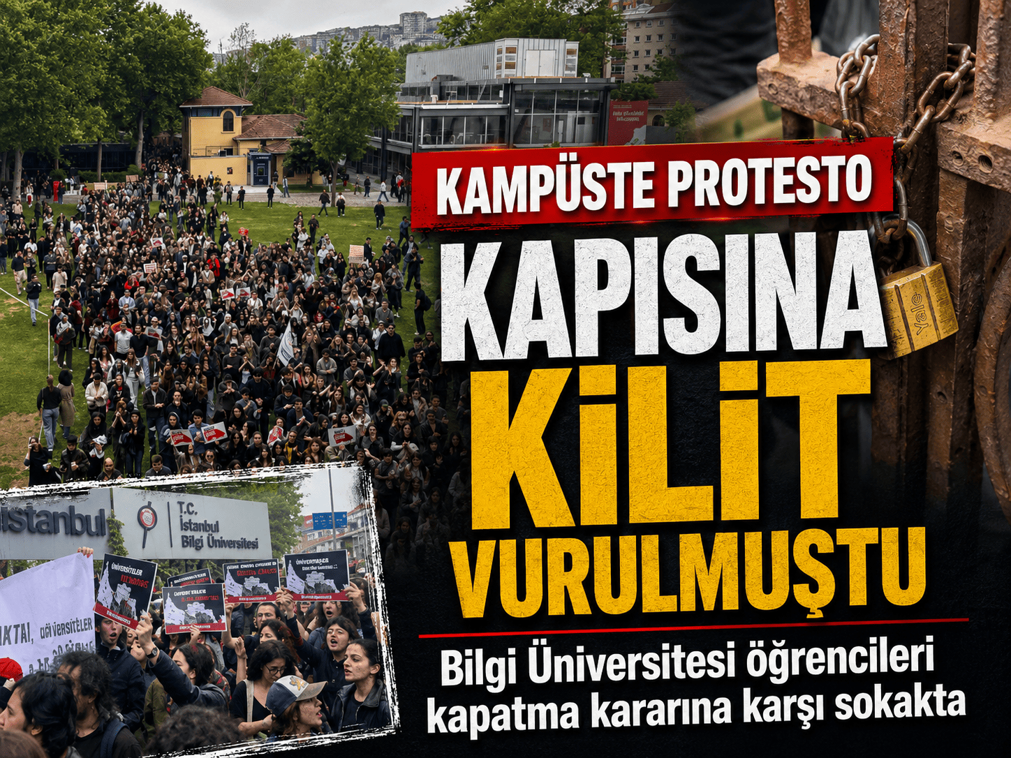 Bilgi Üniversitesi’nde faaliyet izni protestosu