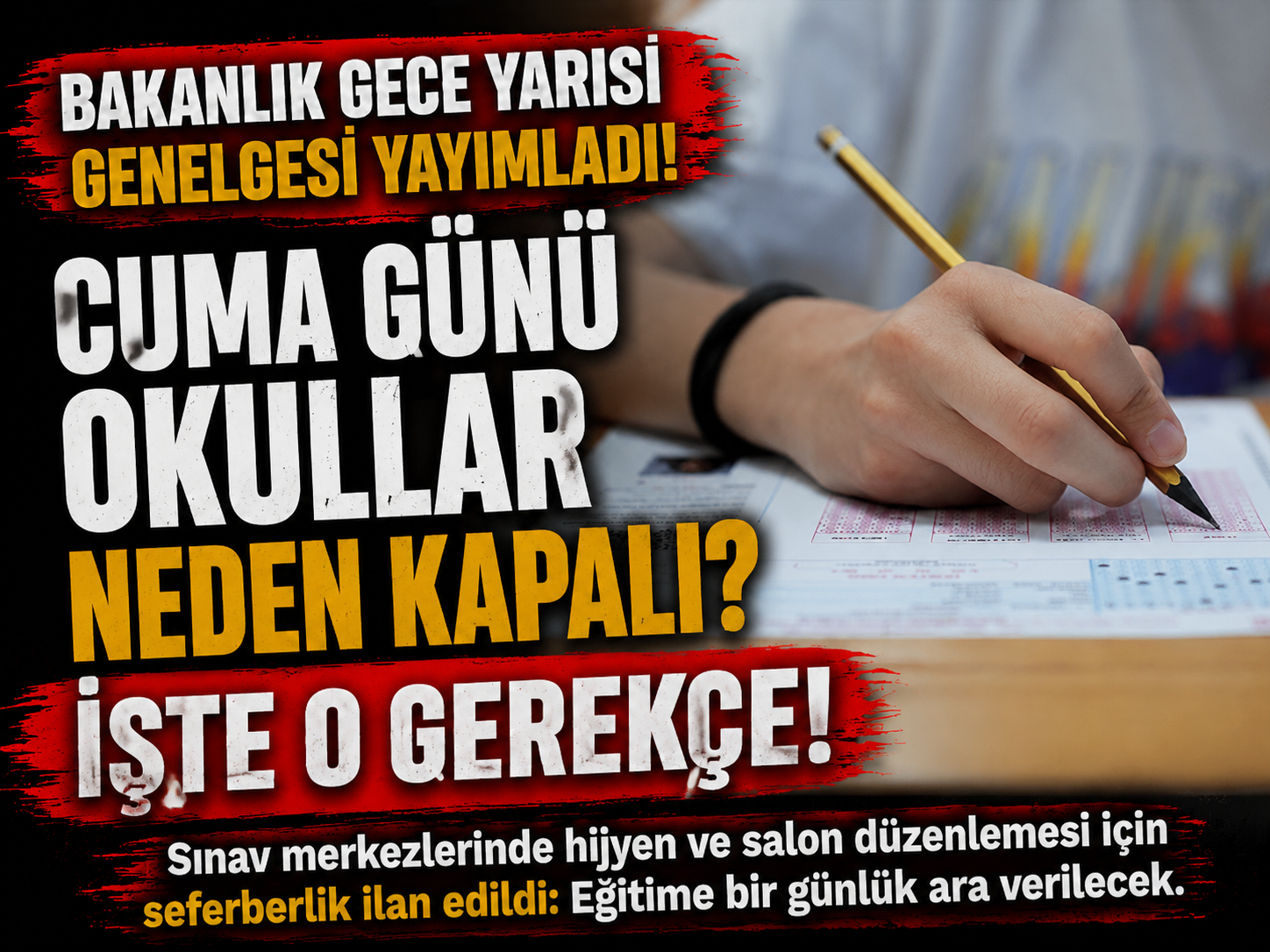 Milli Eğitim Bakanlığı duyurdu: LGS sebebiyle eğitime ara