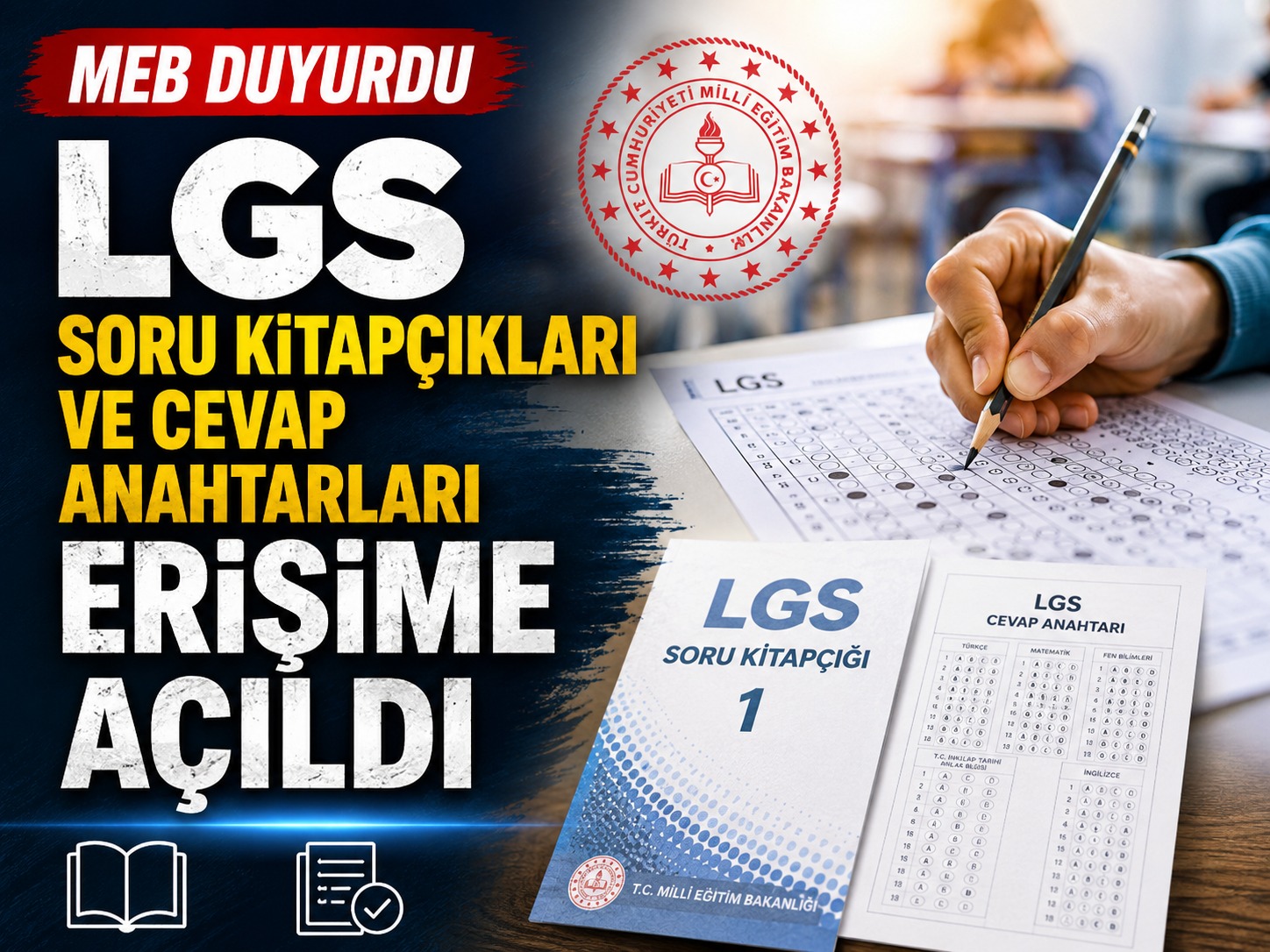 2026 LGS soru kitapçığı ve cevap anahtarı yayımlandı