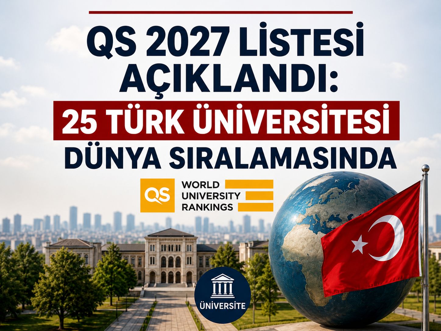 QS 2027 listesi açıklandı: 25 Türk üniversitesi dünya sıralamasında