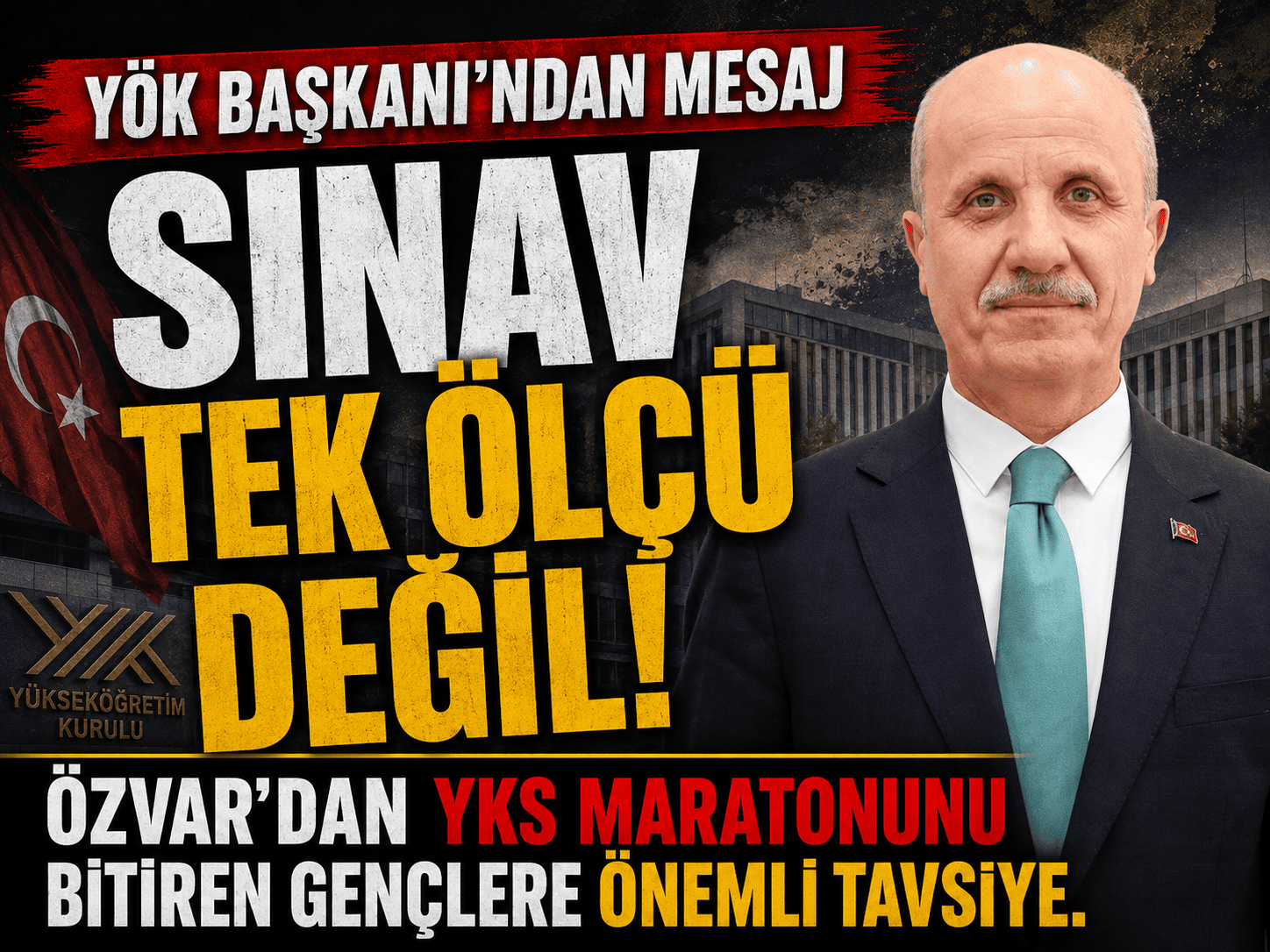 YKS sonrası Özvar’dan gençlere: Sonuç tek ölçü değil