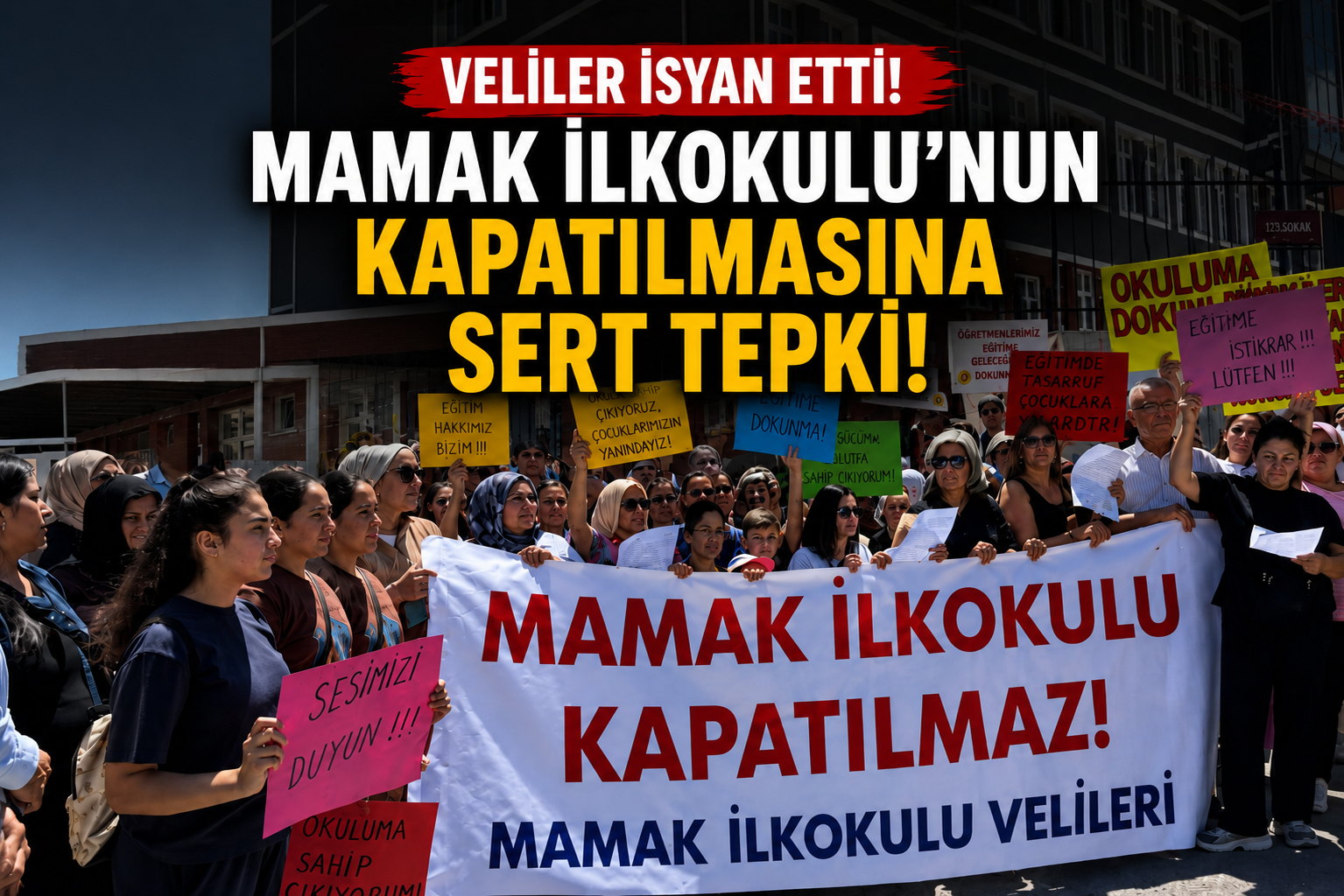 Mamak İlkokulu'nun kapatılmasına sert tepki: Veliler isyan etti