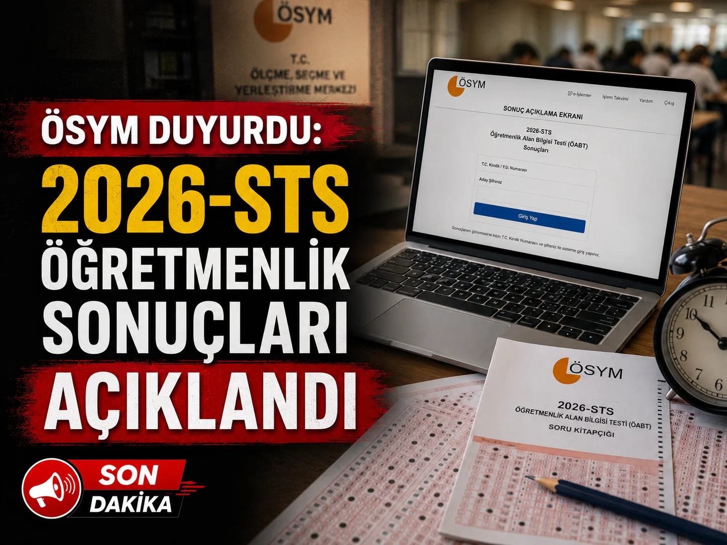 ÖSYM duyurdu: 2026-STS Öğretmenlik sonuçları açıklandı