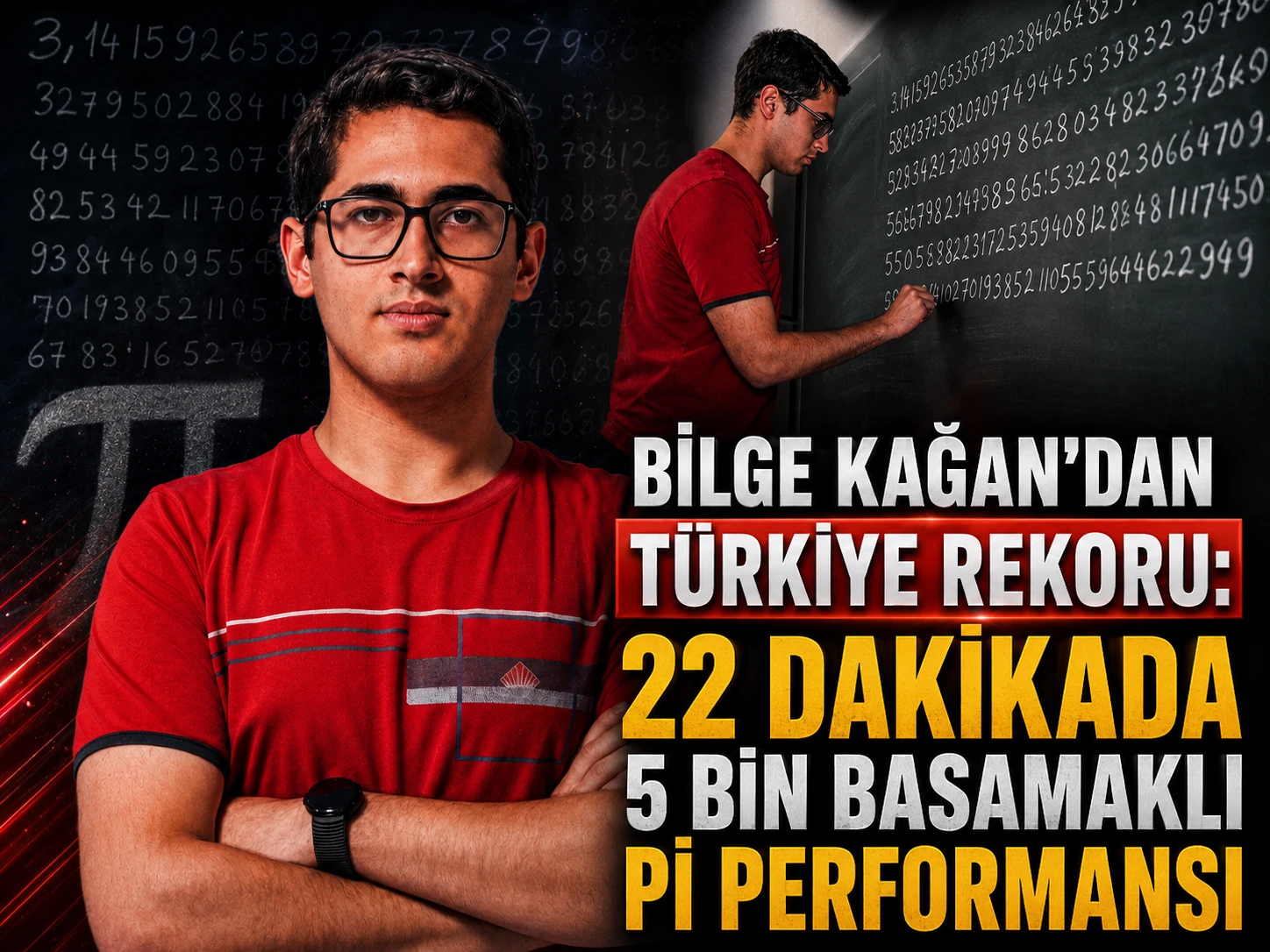 Bilge Kağan’dan Türkiye rekoru: 22 dakikada 5 bin basamaklı Pi performansı