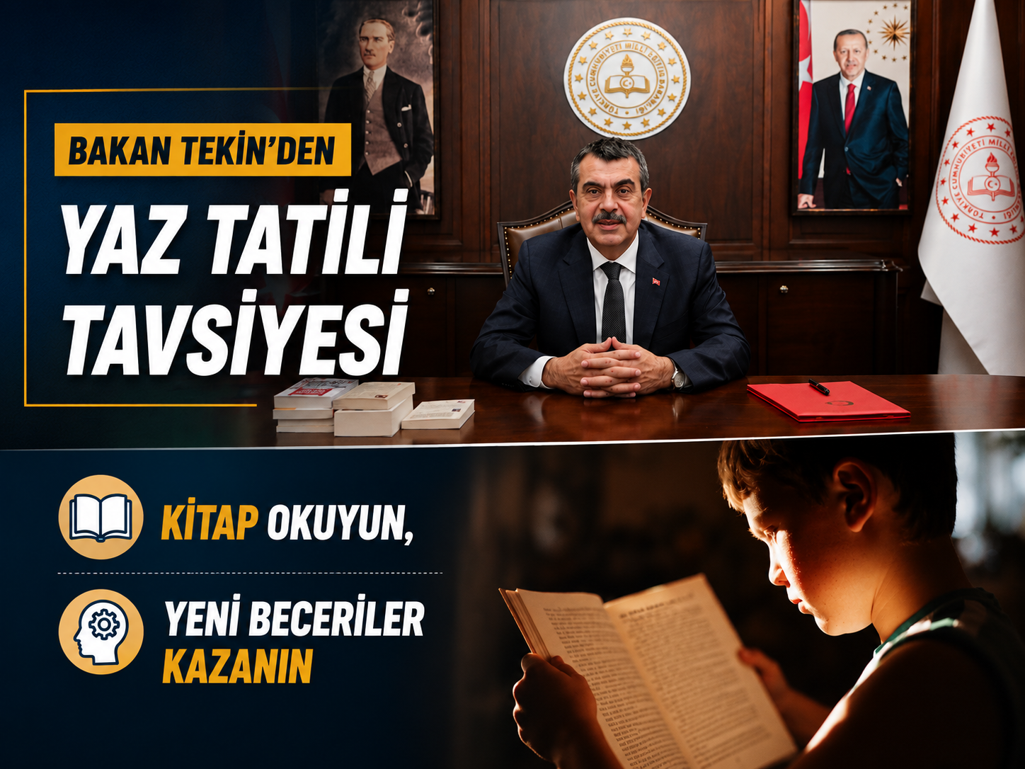 Bakan Tekin'den karne günü mesajı: Yaz tatilini verimli geçirin