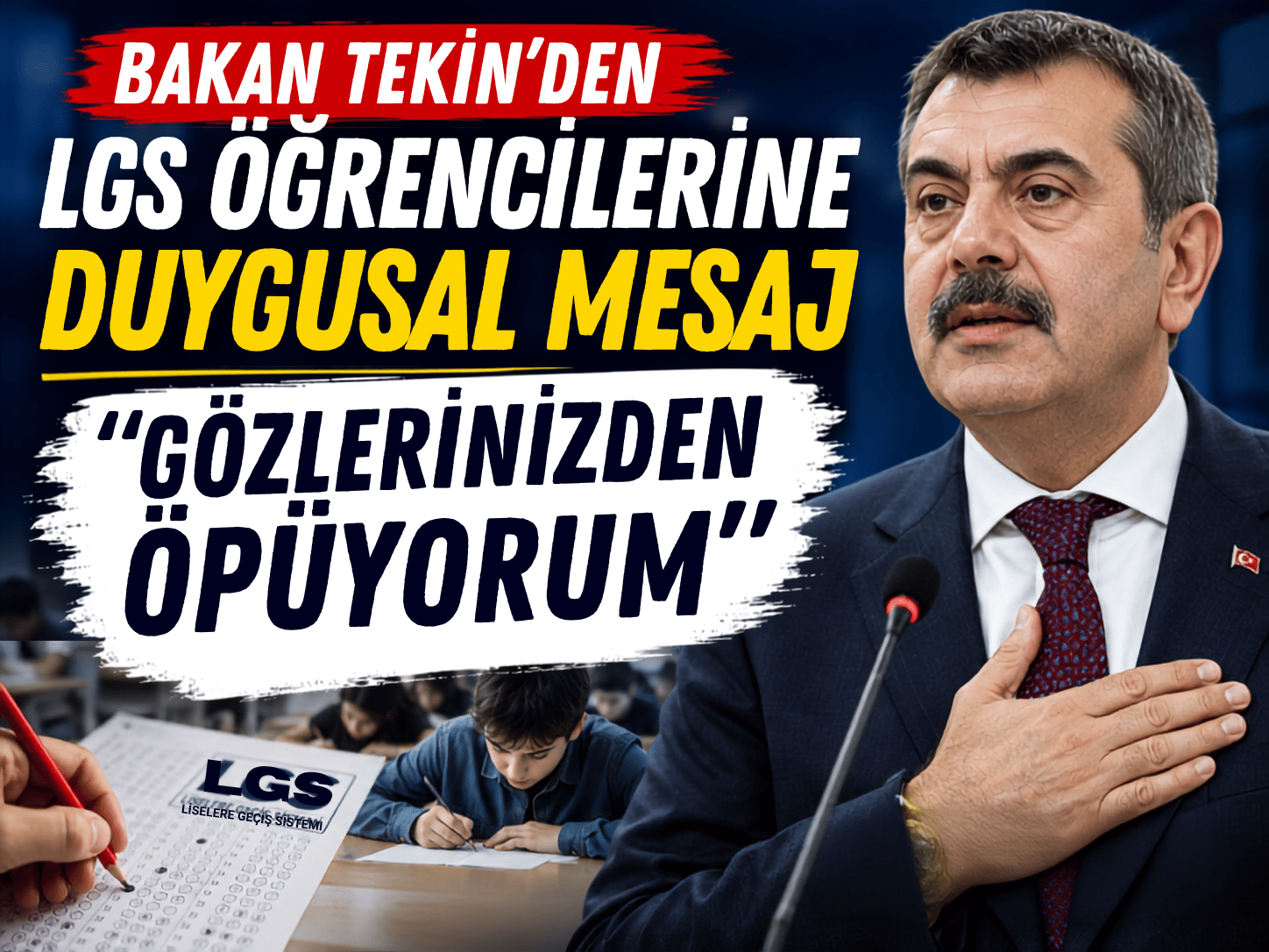 Bakan Tekin’den öğrencilere duygusal hitap
