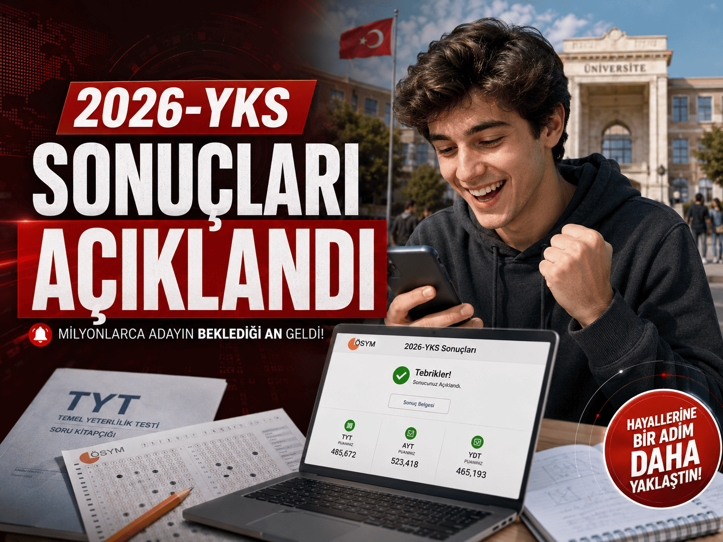 2026-YKS sonuçları açıklandı