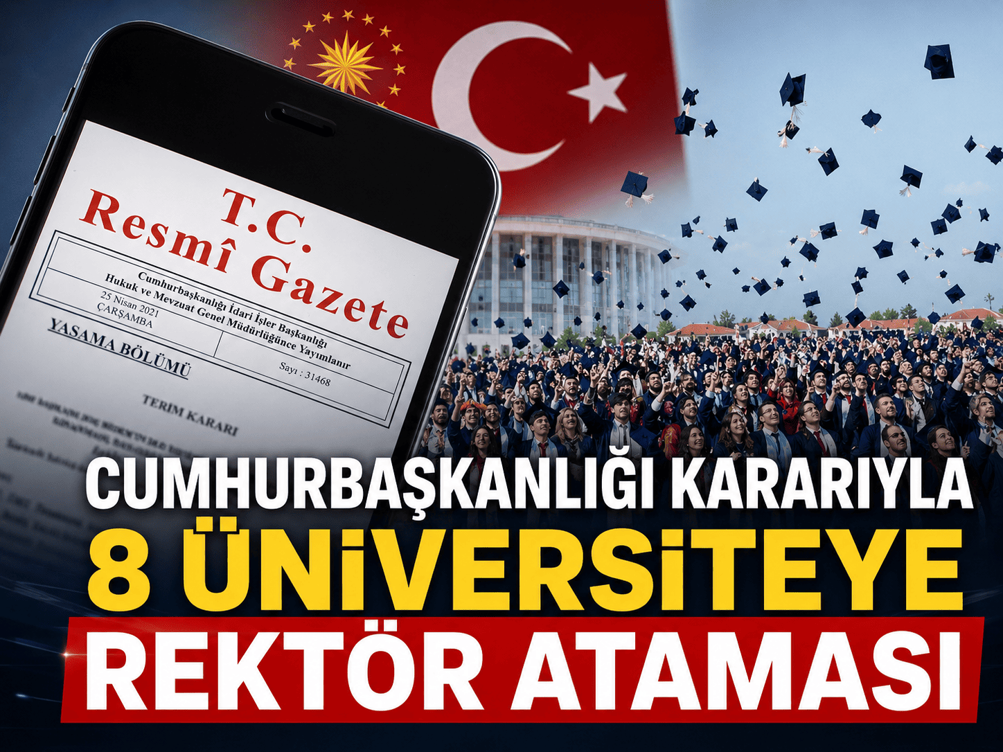 Cumhurbaşkanlığı kararıyla 8 üniversiteye rektör ataması