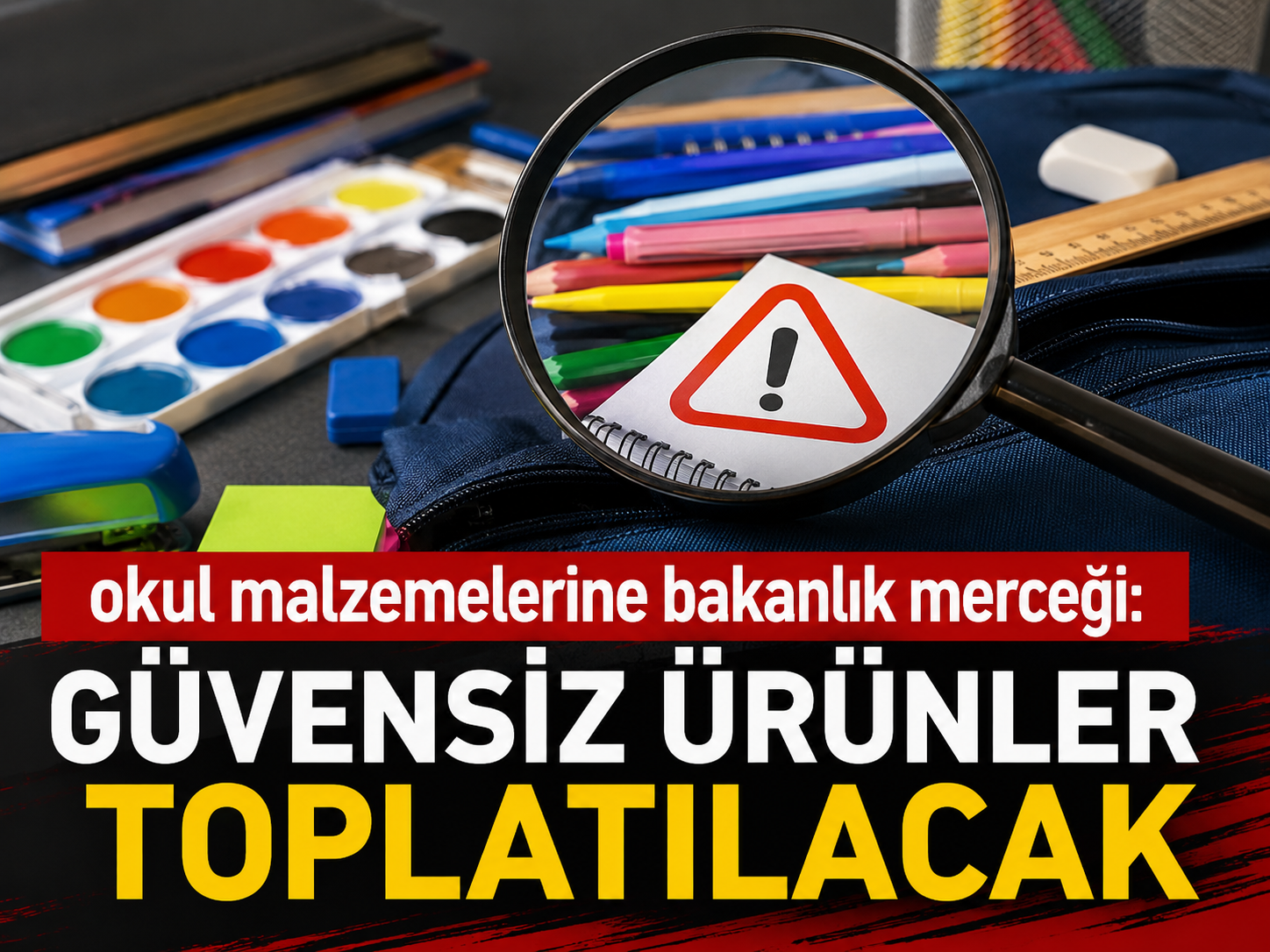 Okul malzemelerine bakanlık merceği: Güvensiz ürünler toplatılacak