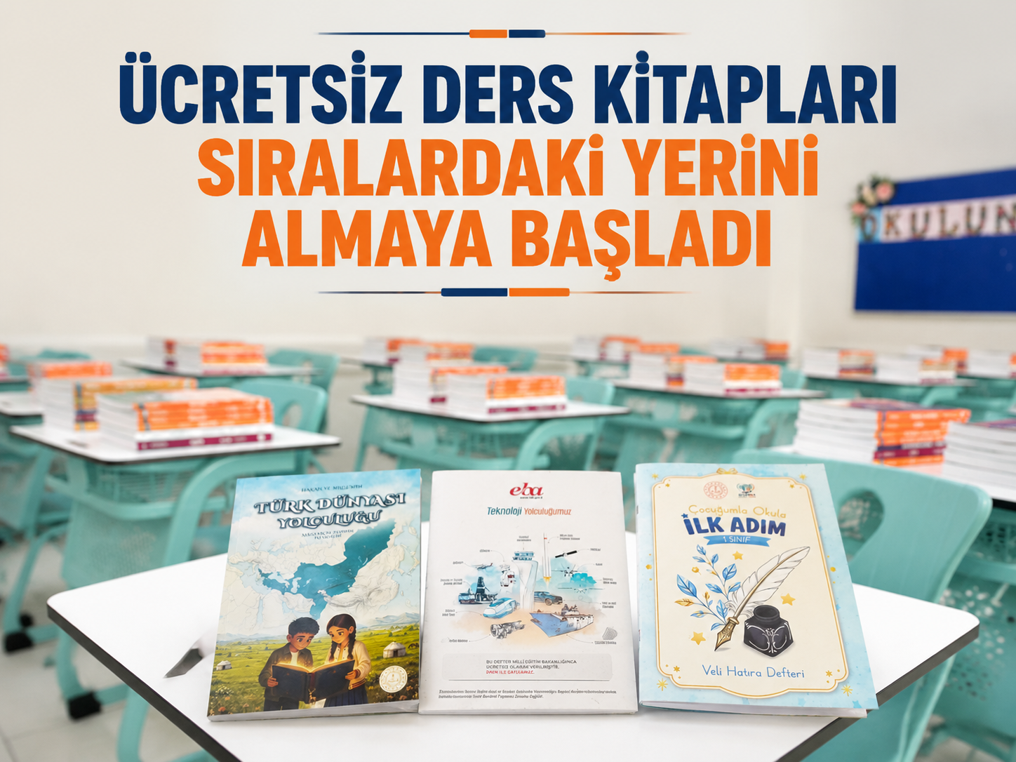 Ücretsiz ders kitapları sıralardaki yerini almaya başladı