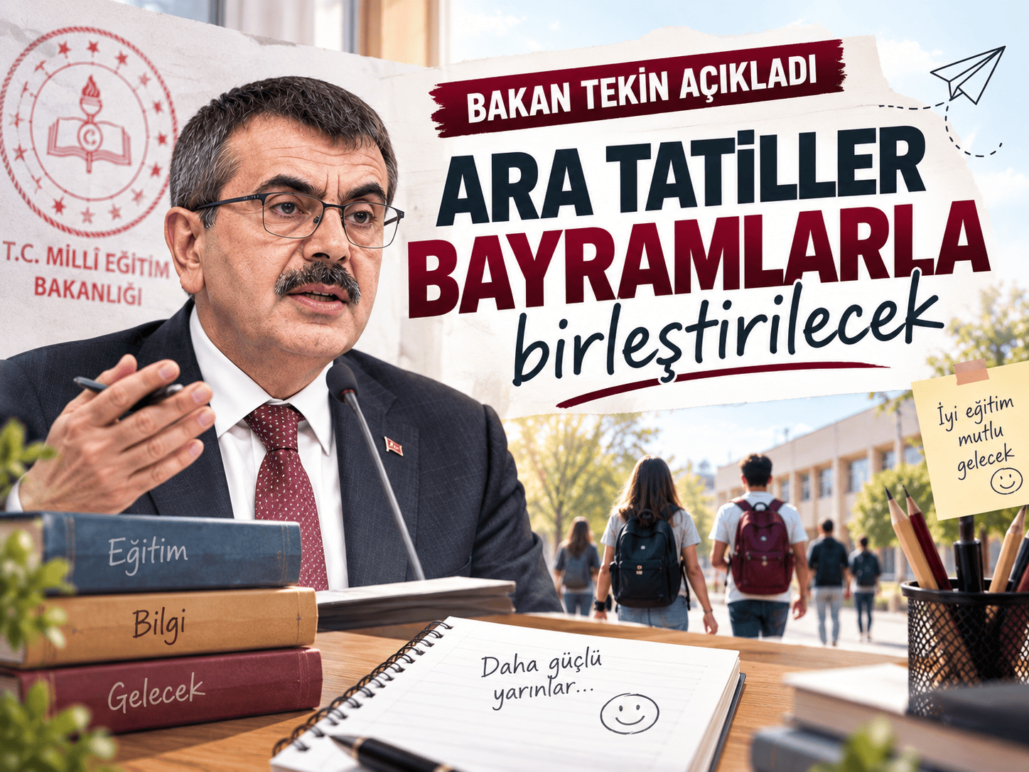 Bakan Tekin ara tatillerin geleceğini açıkladı
