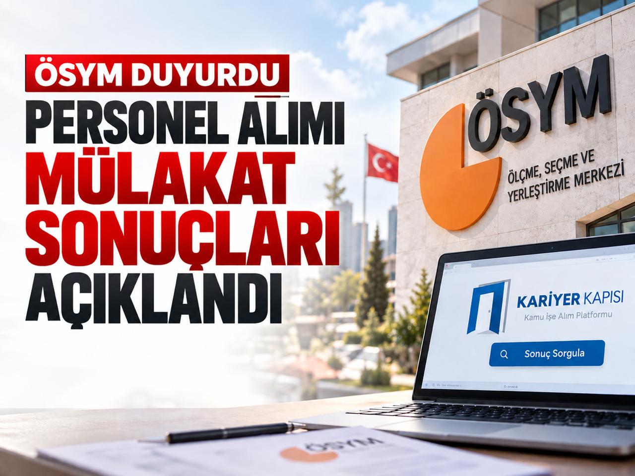 ÖSYM duyurdu: Personel alımı mülakat sonuçları açıklandı