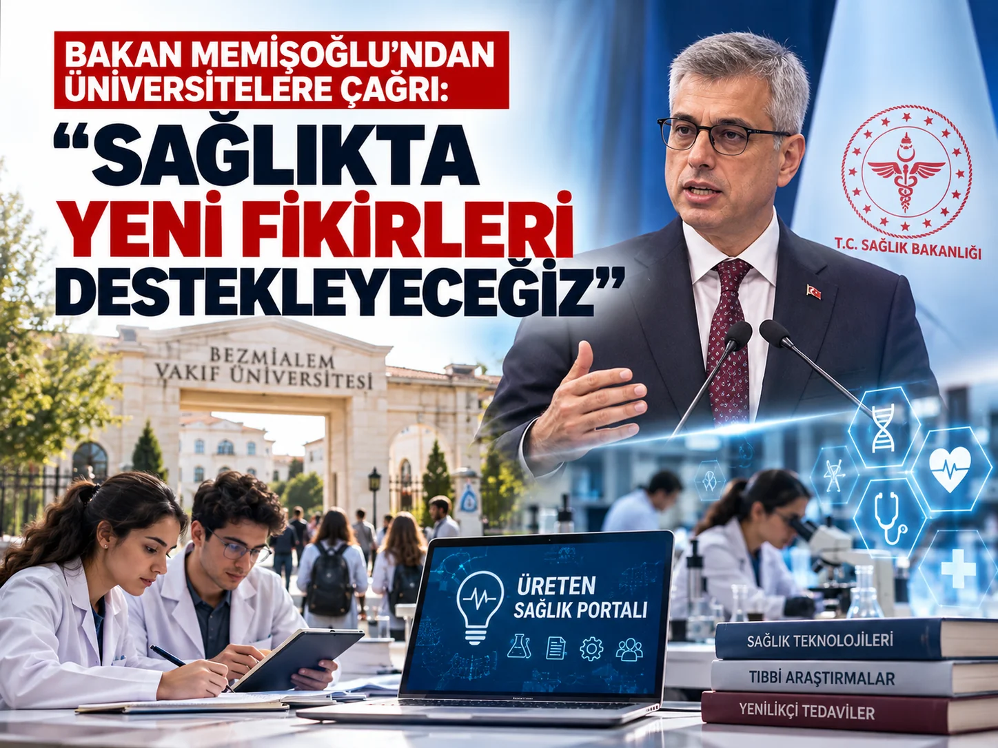 Bakan Memişoğlu'ndan üniversitelere çağrı: "Sağlıkta yeni fikirleri destekleyeceğiz"