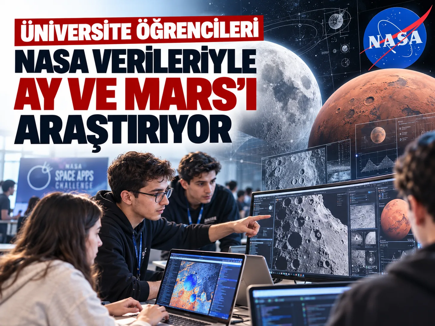 Üniversite öğrencileri NASA verileriyle Ay ve Mars'ı araştırıyor
