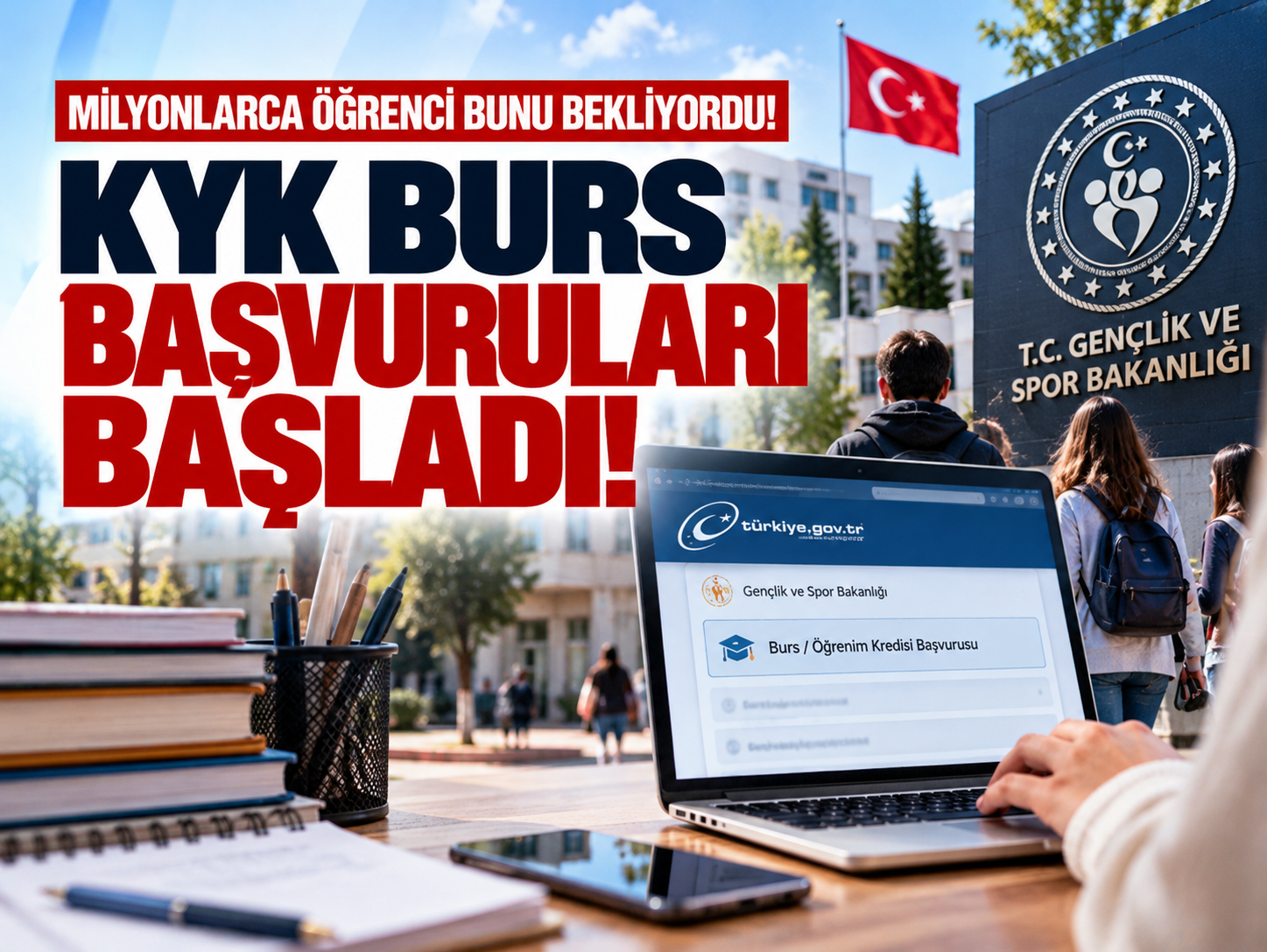 Öğrencilere müjde! KYK burs başvuruları başladı