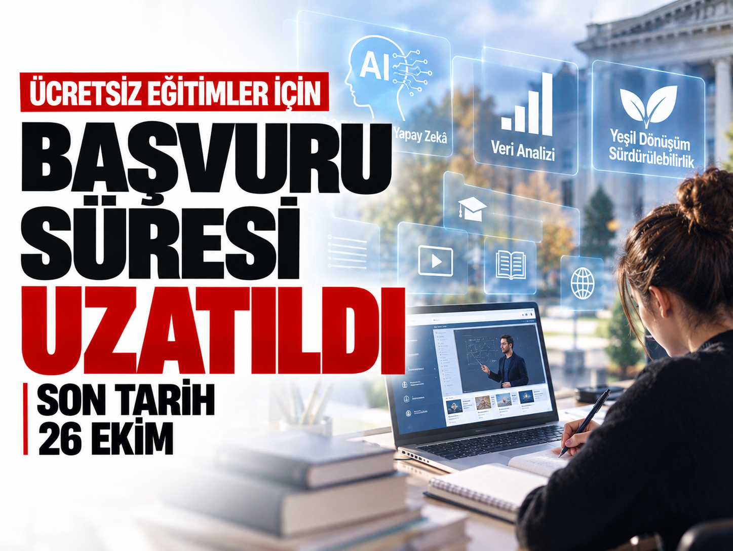 YÖK'ten ücretsiz eğitim fırsatı: Başvurular uzatıldı