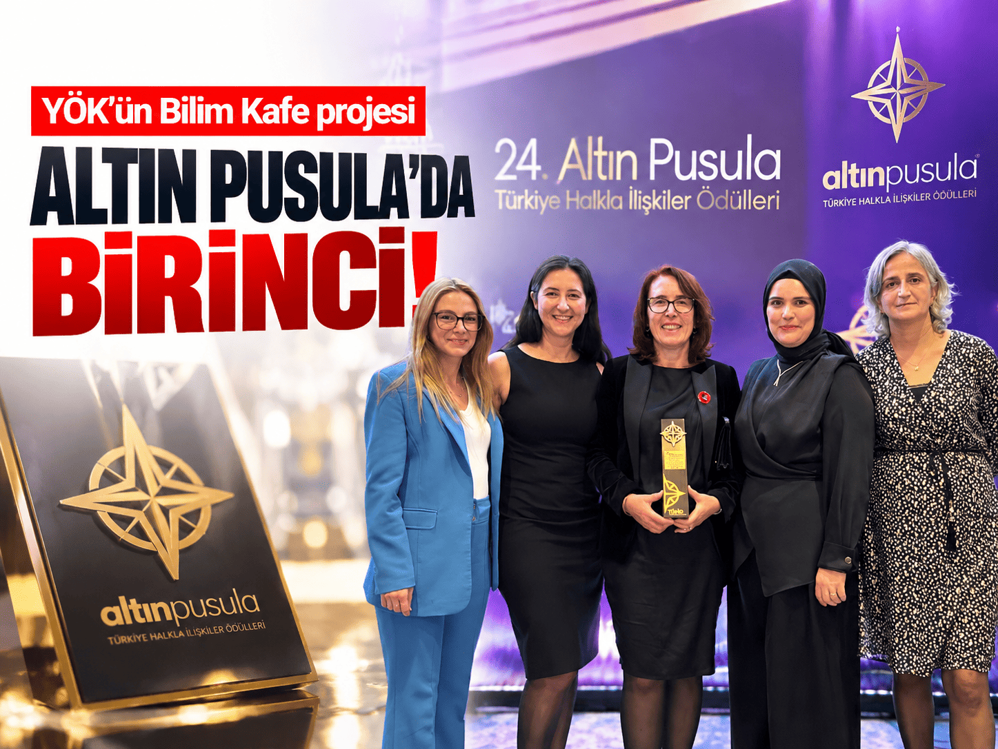 YÖK’ün Bilim Kafe projesi Altın Pusula’da birinci!