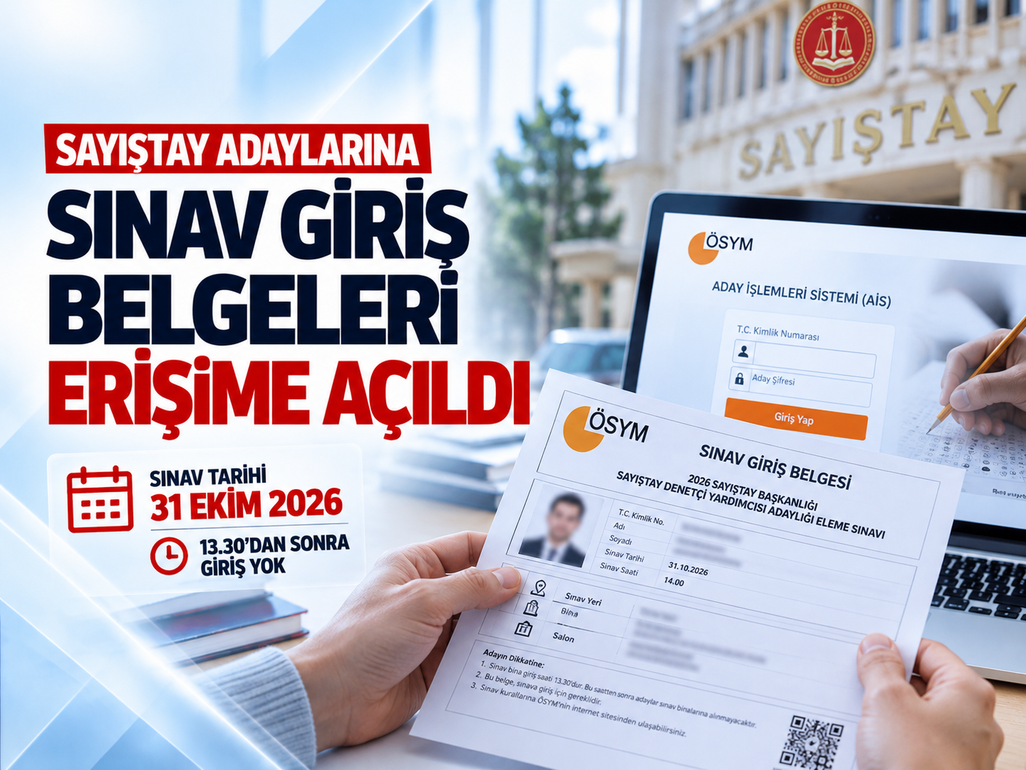 Sayıştay sınavına günler kaldı! Giriş belgeleri açıklandı