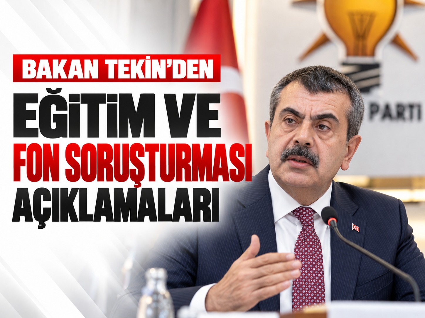 Yusuf Tekin: Yanlışı yapan kimse gerekli işlem yapılacak
