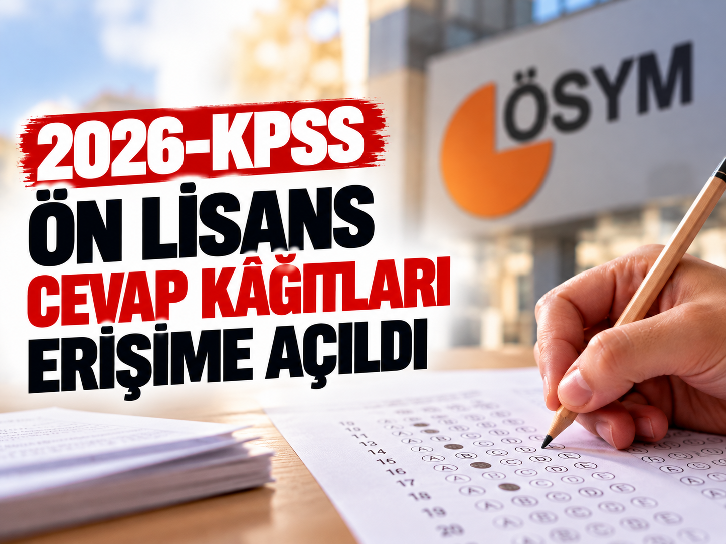 2026-KPSS Ön Lisans cevap kağıtları erişime açıldı