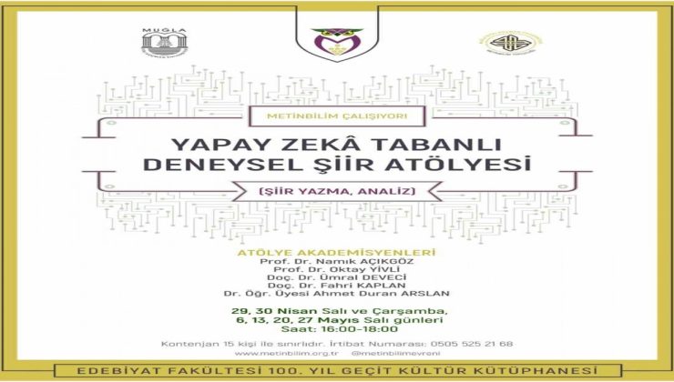 Yapay Zeka tabanlı şiir atölyesi başlıyor