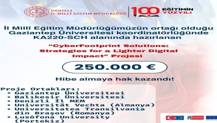 Denizli İl Milli Eğitim Müdürlüğü’nden Erasmus+’ta büyük başarı